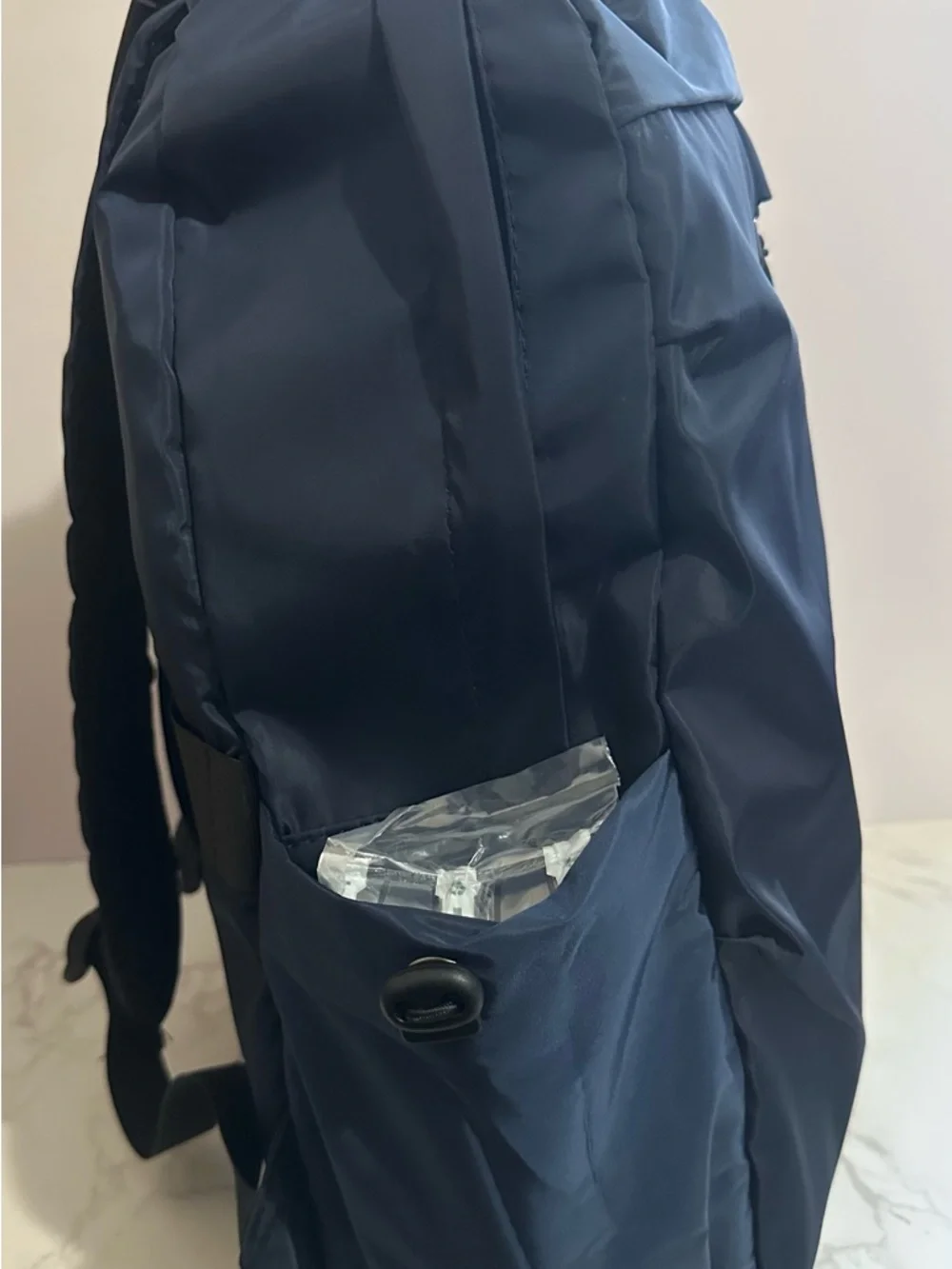 Men's Navy Blue Travel Backpack - Slim Urban Design with USB charging port
